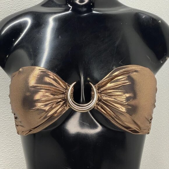 Luna B Women's Aurora Bikini Set Size S – Copper Brown Strapless 2-Piece - Picture 9 of 10